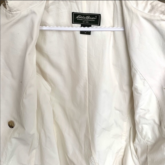 Eddie Bauer Double Breasted Trench Coat Medium - Picture 4 of 5